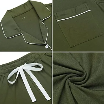 Leikar Women's Button Down Pajama Sets for Comfort