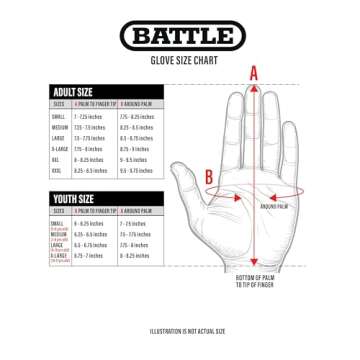 Battle Sports Double Threat Wide Receiver - Adult and Youth Football Gloves - Ultra Stick Gloves - A...