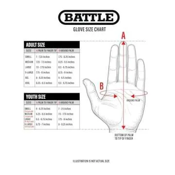 Battle Sports Double Threat Wide Receiver - Adult and Youth Football Gloves - Ultra Stick Gloves - A...