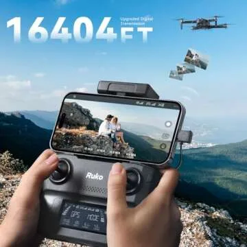 Ruko F11GIM2 Drones with Camera for Adults 4K, 64Mins Flight Time, Gimbal & EIS 4K Camera, 16404ft Digital video Transmission, GPS Auto-return Professional Quadcopter, Level 6 Wind Resistance