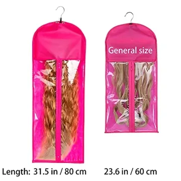 Extra Long Hair Extension Storage Bag with Hanger