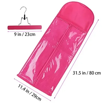 Extra Long Hair Extension Storage Bag with Hanger