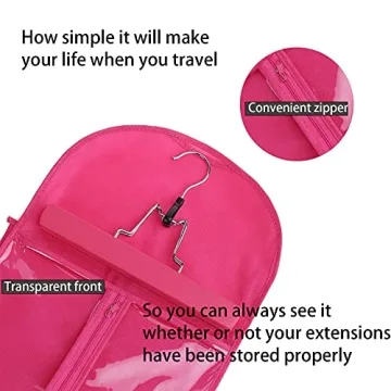 Extra Long Hair Extension Storage Bag with Hanger