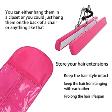 Extra Long Hair Extension Storage Bag with Hanger