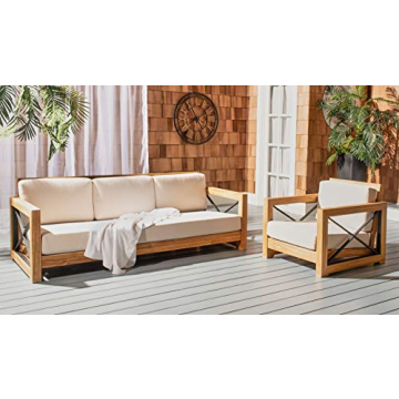 Luxurious SAFAVIEH Patio Sofa for Outdoor Comfort and Style
