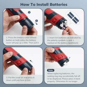 LifeBasis Electric Cleaning Brush with 5 Brush Heads | Cordless