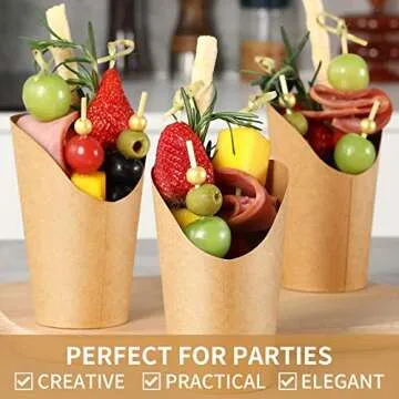 50 Charcuterie Cups + Cocktail Picks Set for Parties