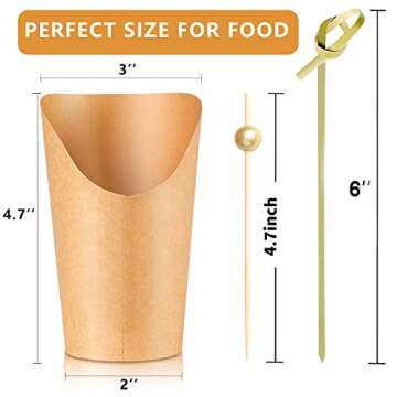 50 Charcuterie Cups + Cocktail Picks Set for Parties