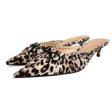 Stylish MRKEWUNEY Kitten Heel Bow Mules for Women - Perfect for Weddings & Parties!