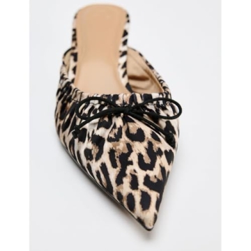 Elegant Kitten Heel Bow Mules for Women | MRKEWUNEY