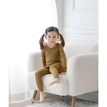 AVAUMA Baby Boys Girls Pajama Set Kids Toddler Snug fit Ribbed Sleepwear pjs for Daily Life Style (L/Olive(L))