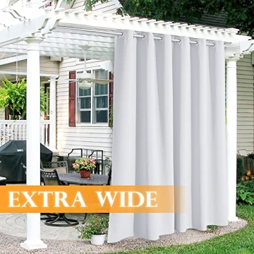 RYB HOME Outdoor Blackout Curtains for Patio Privacy