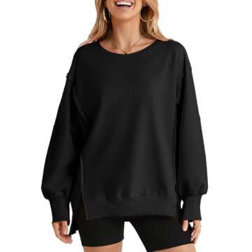 SHEWIN Womens Sweatshirt Casual Long Sleeve Crew Neck Loose Comfy Pullover Tops Lightweight Soft Spr...
