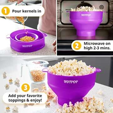 Hotpop Microwave Popcorn Maker | Safe, Easy & Fun