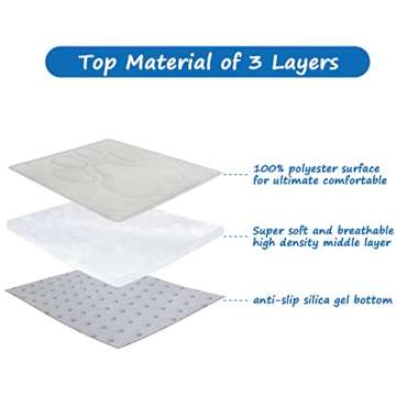 Dog Crate Pad(23"x 36"), Dog Crate Mat with Anti-Slip Bottom, Dog Mats for Sleeping, Breathable Dog Crate Bed Kennel Pad,Dark Colored to Hide Stains, Washable Dog Bed Crate Mat, Grey