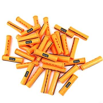 COTU (R) 48 pieces Variety Pack Perm Rods for Hair - Sizes: Small, Medium, Large & Jumbo - Colors: Tangerine, Sandy, Lilac & Gray