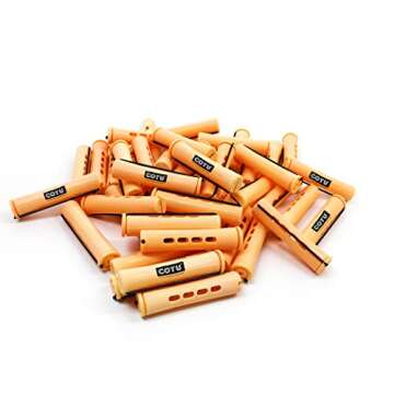 COTU (R) 48 pieces Variety Pack Perm Rods for Hair - Sizes: Small, Medium, Large & Jumbo - Colors: Tangerine, Sandy, Lilac & Gray