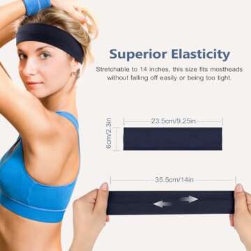 DiyJibb Non Slip Headbands - 7PCS for Women Workout