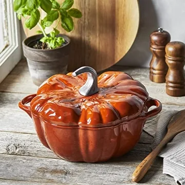 STAUB Pumpkin Cocotte 3.5-Qt - Stunning Cast Iron Design