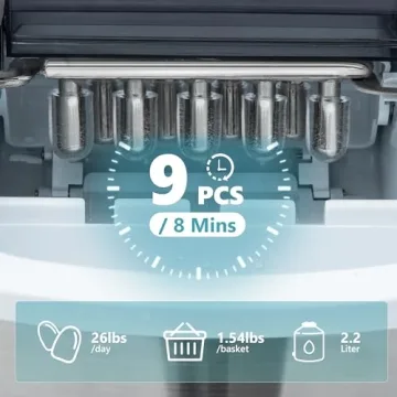 EUHOMY 26 lbs Smart Ice Maker - Portable & Self-Cleaning