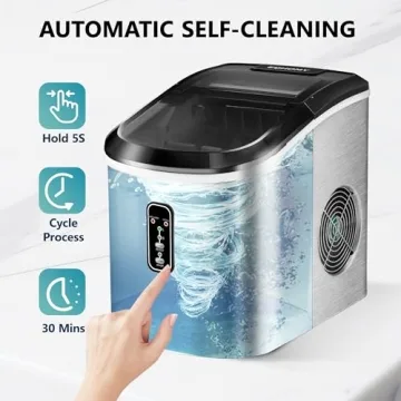 EUHOMY 26 lbs Smart Ice Maker - Portable & Self-Cleaning