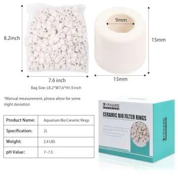 LYPHARD AQUARIUMS Bio Rings for Fish Tank Filtration