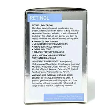 Global Beauty Care Retinol Anti-Wrinkle Anti-Aging Premium Skin Care Cream 1.7oz