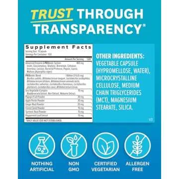 Zenwise Health Digestive Enzymes for Gut Health – 100 Count