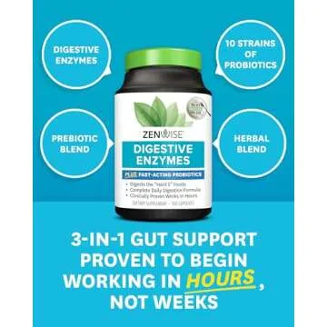 Zenwise Health 3-in-1 Digestive Enzymes & Probiotics - 100 CT