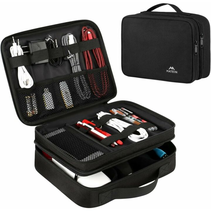 MATEIN Travel Case - Water Resistant Electronics Organizer