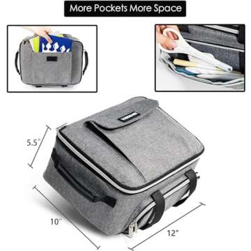 VIGEGARI Carrying Case Compatible with Cricut Joy, Easy Press Mini, Carrying Bag with Pockets for Cri cut Accessories, Cri cut Case