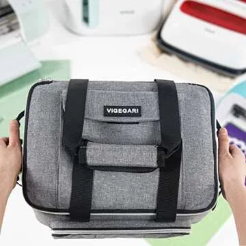 VIGEGARI Carrying Case Compatible with Cricut Joy, Easy Press Mini, Carrying Bag with Pockets for Cri cut Accessories, Cri cut Case