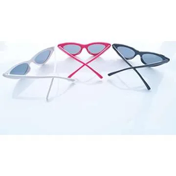 FOURCHEN Sunglasses for kids, Bold Retro Oval Mod Thick Frame Sunglasses Round Lens Clout Goggles (cat eye white)