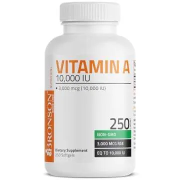 Bronson Vitamin A 10,000 IU Non-GMO for Vision & Immunity