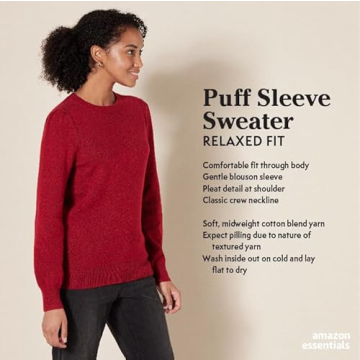 Cozy Amazon Essentials Women's Soft Touch Pleated Sweater