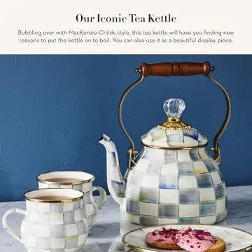 MACKENZIE-CHILDS Enamel Tea Kettle Stylish & Functional