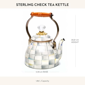 MACKENZIE-CHILDS Enamel Tea Kettle Stylish & Functional