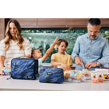PackIt Freezable Classic Lunch Box, Blue Camo, Built with EcoFreeze Technology, Collapsible, Reusable, Zip Closure With Zip Front Pocket and Buckle Handle, Designed for Lunches