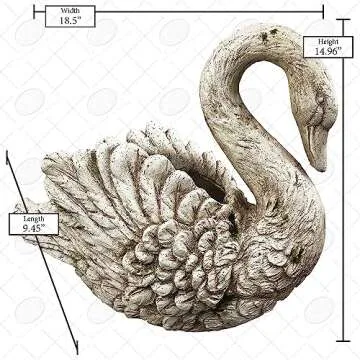 Red Carpet Studios Flower Pot Garden Gifts 3-D Animal Indoor/Outdoor Planter, 14.96" Tall, Swan