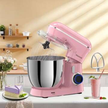 Honinst Stand Mixer 6.5QT 10-Speed Electric Kitchen Mixer