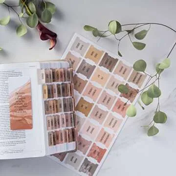 DiverseBee Spanish Bible Tabs (Large Print, Easy to Read), Bible Journaling Book Tabs, Christian Gift, 66 Bible Tabs Old and New Testament, Includes Catholic Books and 9 Blank Tabs (Paz)