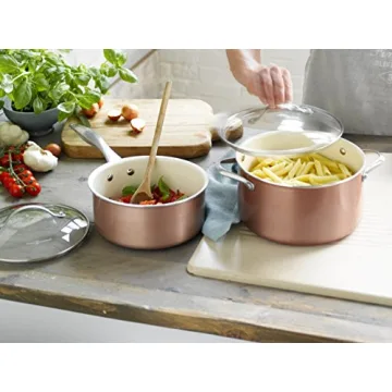 Trisha Yearwood Non-Stick Ceramic Cookware Set Copper