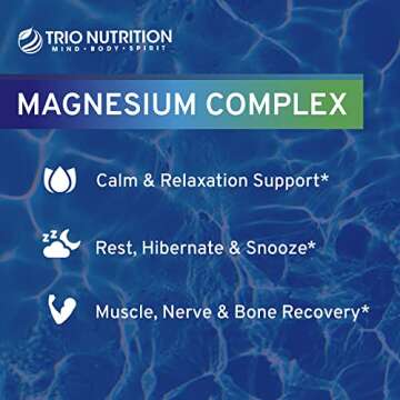 Comprehensive Magnesium Complex by Trio Nutrition - 90 Day Supply for Relaxation & Muscle Relief