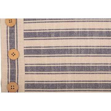 Piper Classics Market Place Blue Ticking Stripe Pillow Cover 12" x 20"
