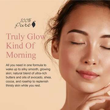 100% PURE Multi-Vitamin + Antioxidants Ultra Riche PM Treatment Skin Renewing Night Cream Vitamin C ...