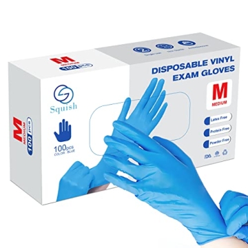 Squish Disposable Vinyl Gloves - Durable and Versatile