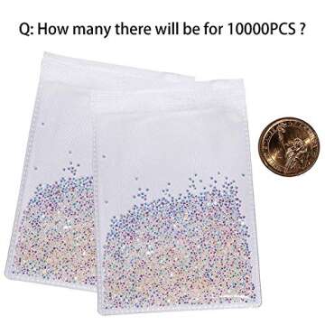10000Pcs Tiny Nail Rhinestones 1.2mm Clear AB Flatback Glass Pixie Crystals, Iridescent Nail Gems Long Lasting Shine Small Sugar Glitter Beads Dust Nail Charms for Nail Design DIY Crafts Accessories