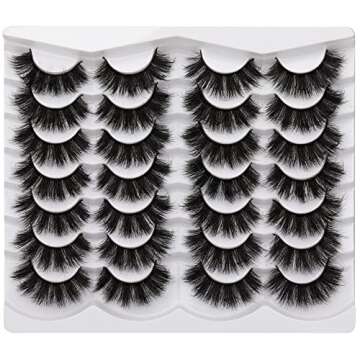 JIMIRE 20MM Mink Lashes - 14 Pairs Fluffy Volume