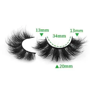 JIMIRE 20MM Mink Lashes - 14 Pairs Fluffy Volume