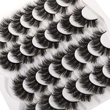 JIMIRE 20MM Mink Lashes - 14 Pairs Fluffy Volume